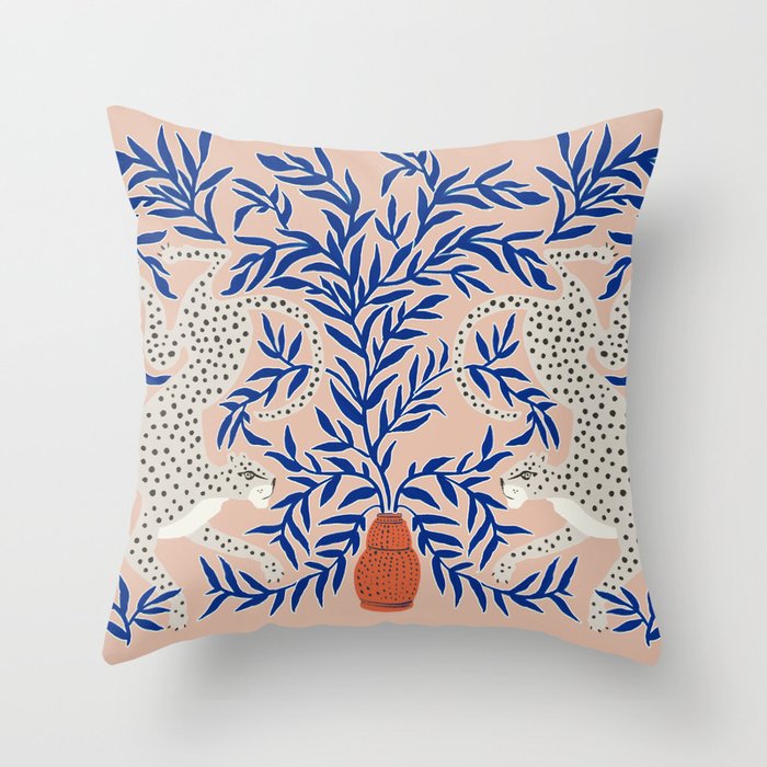 Leopard Vase Throw Pillow