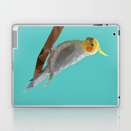 Yellow Cockatiel Bird Polygon Art Laptop Skin
