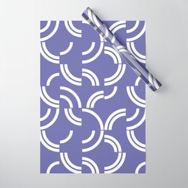 White curves on very peri background Wrapping Paper
