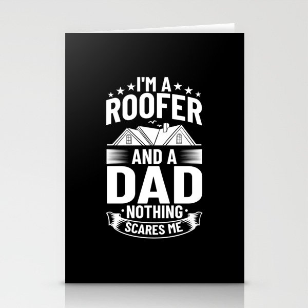 Roofing Roof Worker Contractor Roofer Repair Stationery Cards