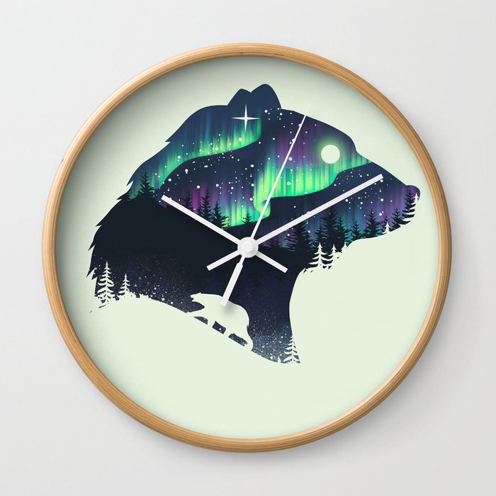 Northern Lights Wall Clock