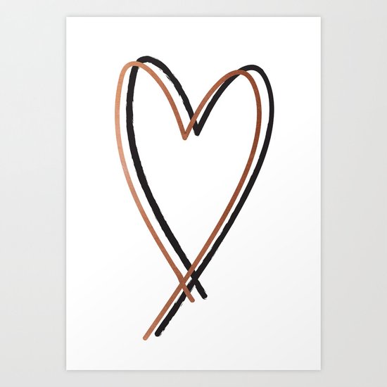 Twin Heart Art Print