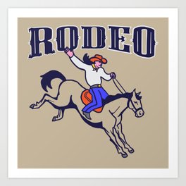 Rodeo girl Art Print