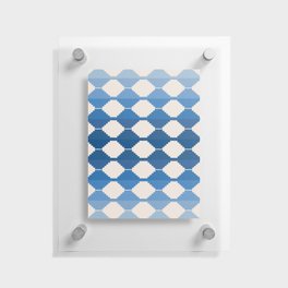 Ombre Blue Ethnic Kilim Pattern Floating Acrylic Print