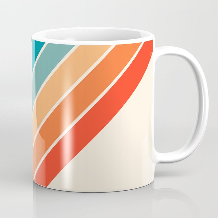 Karanda - 70s Style Classic Retro Stripes Coffee Mug