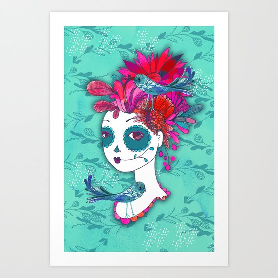 Day of The Dead Dreamer Art Print
