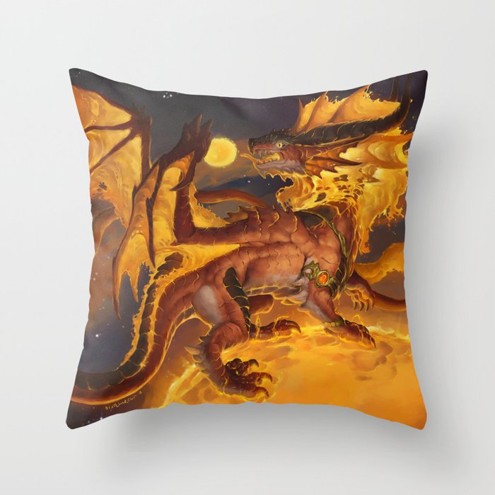 2019 Zodiac Dragon Leo Throw Pillow