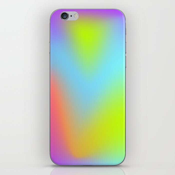 Rainbow gradient foil effect iPhone Skin