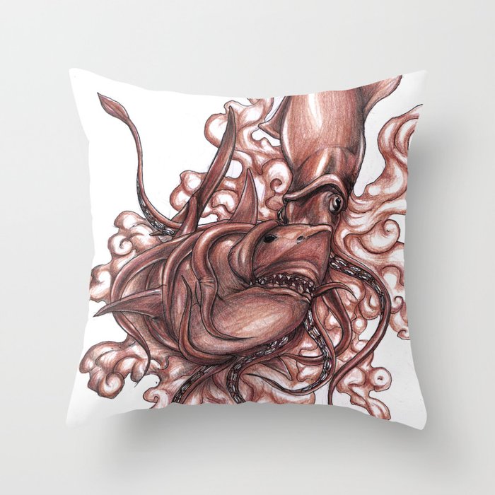 The Duel Throw Pillow