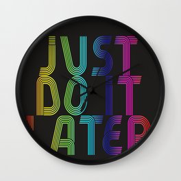 just do it later Wall Clock | Pop Art, Justdoitlater, Digital, Typography, Graphicdesign 