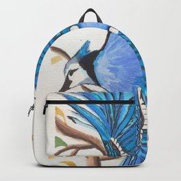 Bluejay Backpack | Birds, Birdinflight, Watercolor, Bluejay, Painting, Bird 
