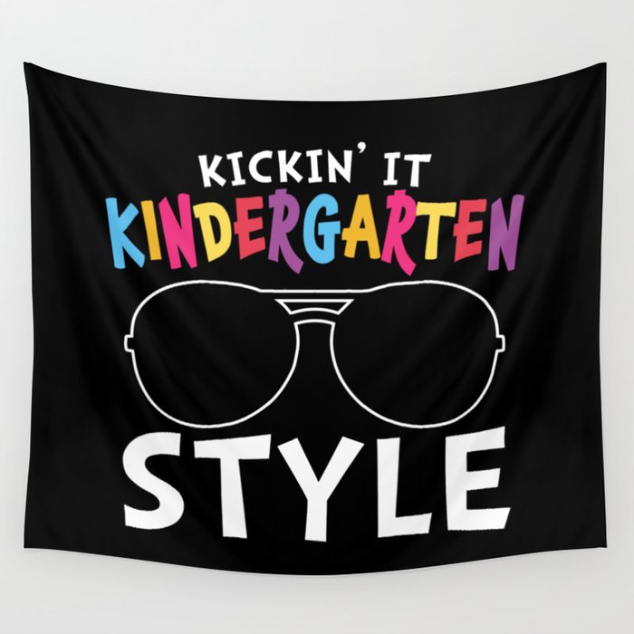 Kickin' It Kindergarten Style Wall Tapestry