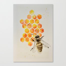 Honey bee Canvas Print