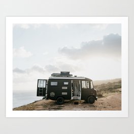 Campervan travel adventure in Portugal | Lagos sunset art print  Art Print