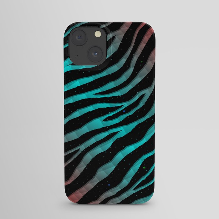 Ripped SpaceTime Stripes - Red/Cyan iPhone Case
