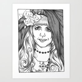 Brides Rice Art Print | Anne, Bride, Vampire, Annerice, Goth, Author, Witch, Drawing, Roses, Rice 