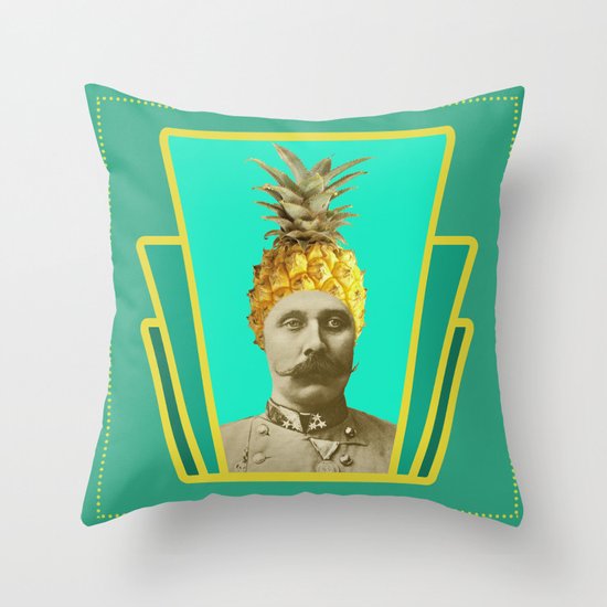 i guess he is a vegan Throw Pillow