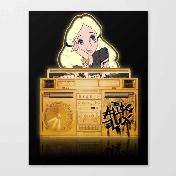 Alice 'N the Golden Boombox Canvas Print