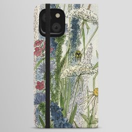 Wildflowers 2 watercolor iPhone Wallet Case