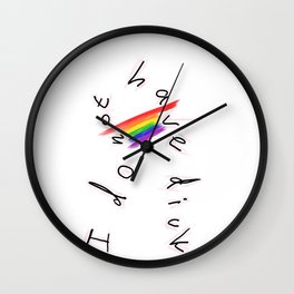 Funny feminism quote Wall Clock | Lettering, Funny, Graphicdesign, Dick, Rainbow, Woman, Symbol, Words, Text, Femenism 