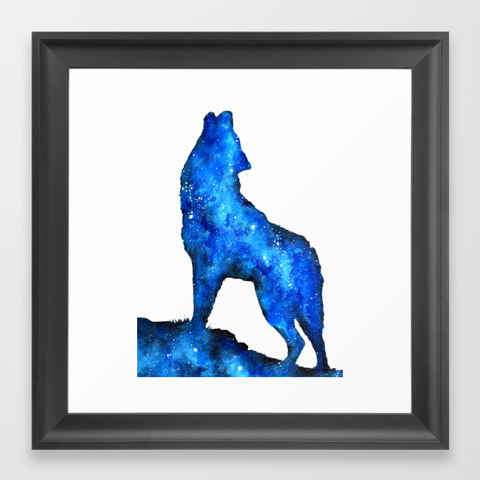 Howling Wolf Space Wolf Double Exposure Wolf Wolf Painting