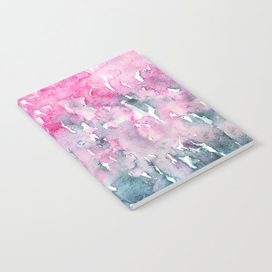 When indigo loves pink || watercolor Notebook