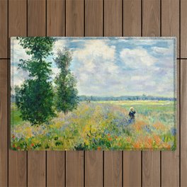 Claude Monet "Poppy Field, Argenteuil" Outdoor Rug