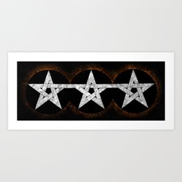 3 pentagrams Art Print