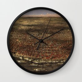 The city of St. Louis by Parsons & Atwater (1874) Wall Clock