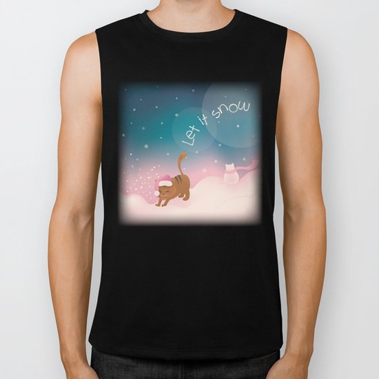 Christmas Kitty Biker Tank