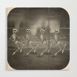 Dancing skeletons II Wood Wall Art