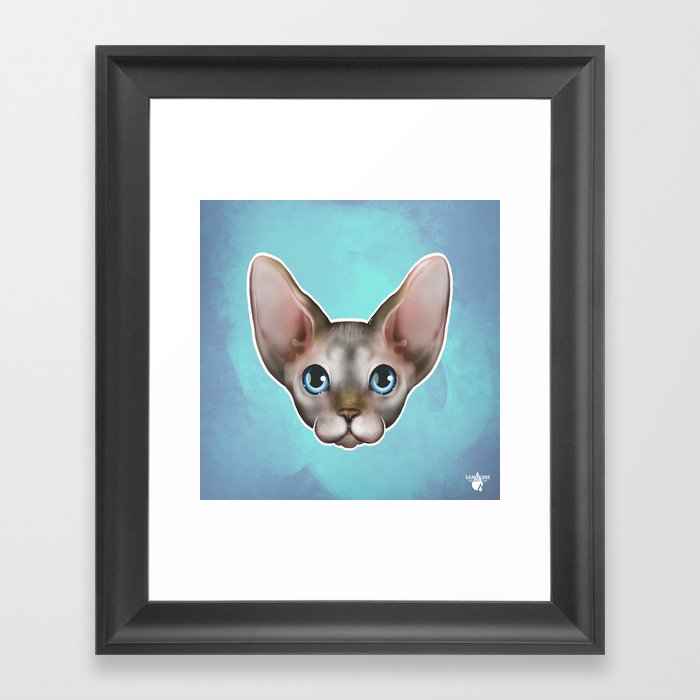 Wild sphynx Framed Art Print