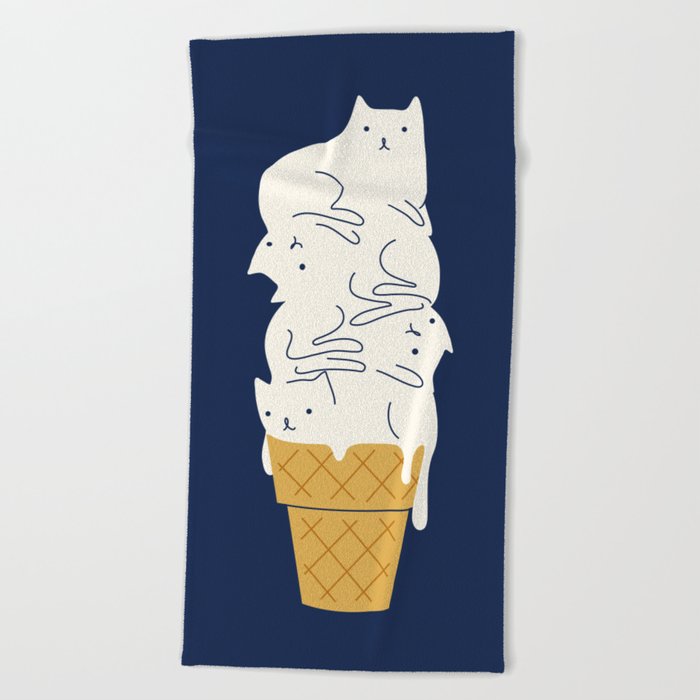 Meowlting Beach Towel