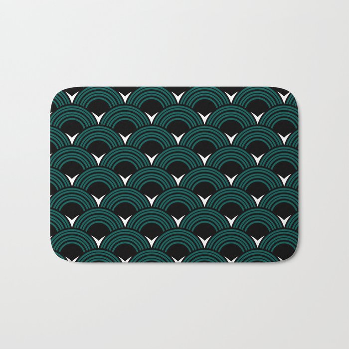 Art Deco Shell Print Bath Mat