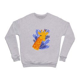 Giraffe - orange and blue Crewneck Sweatshirt