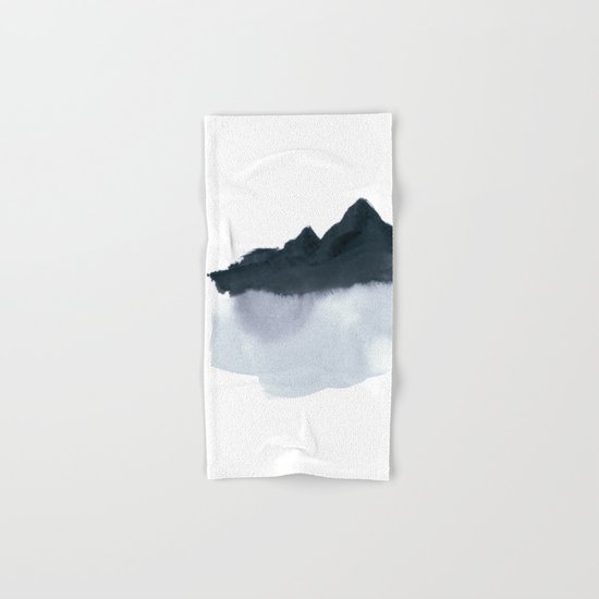 mountain scape minimal Hand & Bath Towel