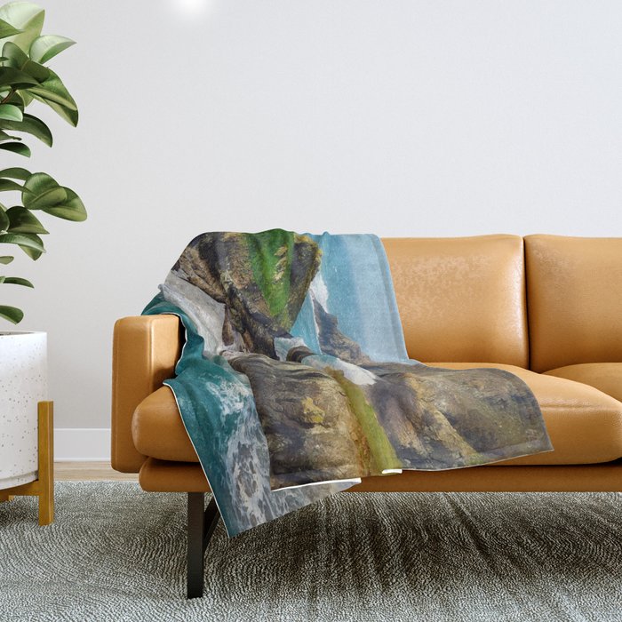 Great Britain Photography - Kynance Cove By The Beautiful Sea Throw Blanket