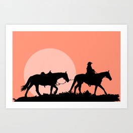 Western Sunset Art Print