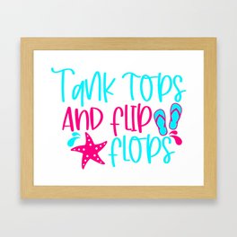 Tank Tops And Flip Flops Framed Art Print