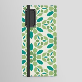 Green Floral Geometry Android Wallet Case