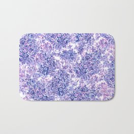Violet watercolor lilac flowers  Bath Mat