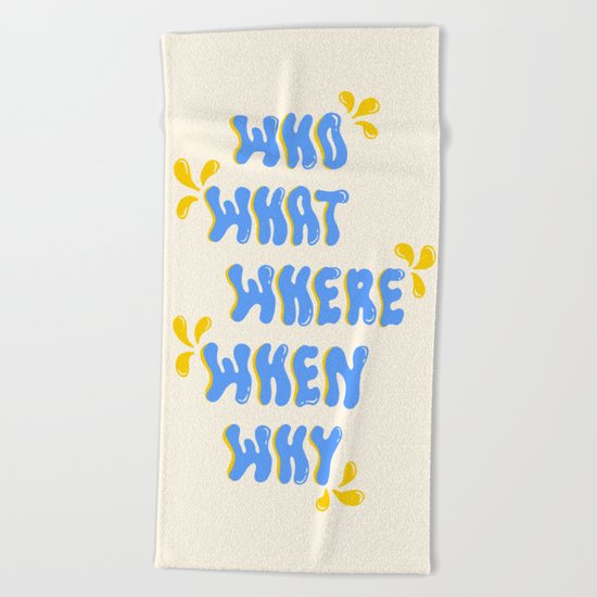 LIFES QUESTIONS Beach Towel