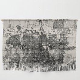 PHOENIX USA - black and white city map Wall Hanging
