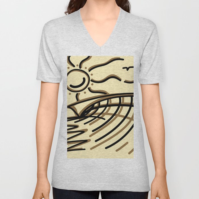 Coffee Swell V Neck T Shirt