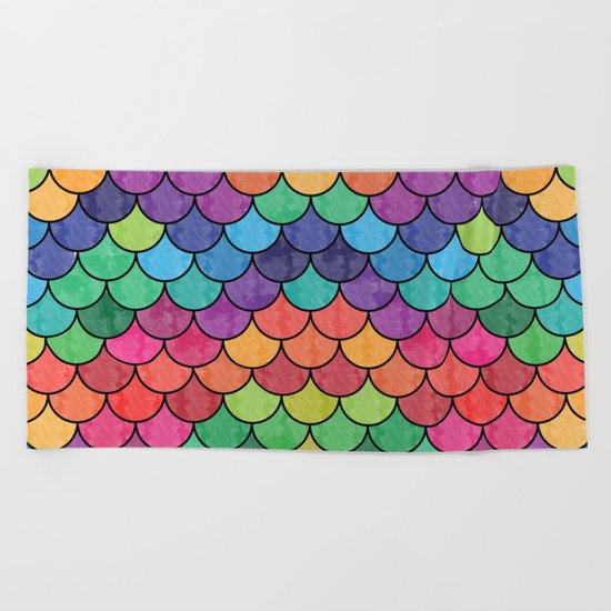 Watercolor Lovely Pattern VVXVII Beach Towel