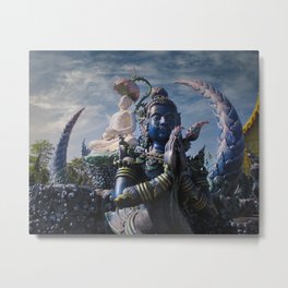 The Blue Temple Metal Print