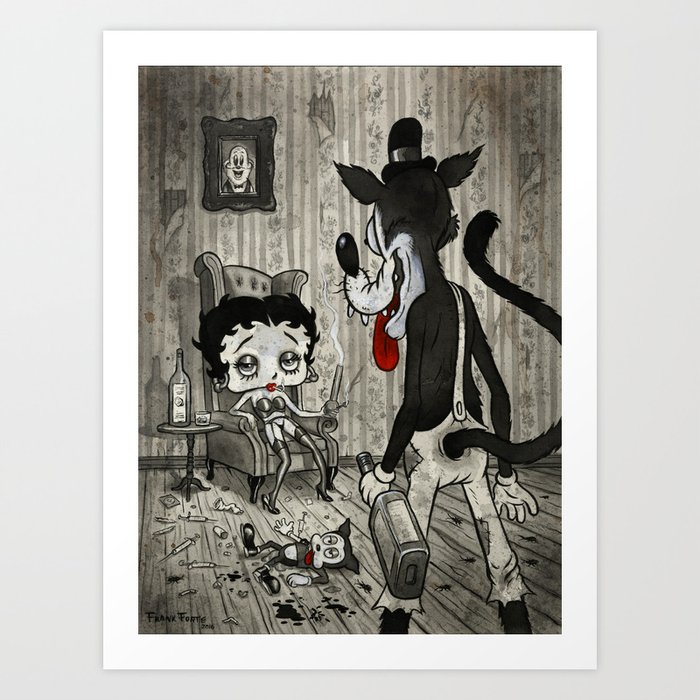 BETTY AND THE WOLF Art Print