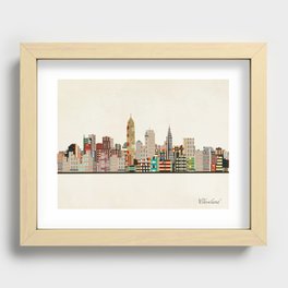 cleveland ohio skyline Recessed Framed Print