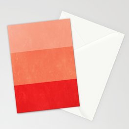 Red Grunge Stripes Stationery Cards