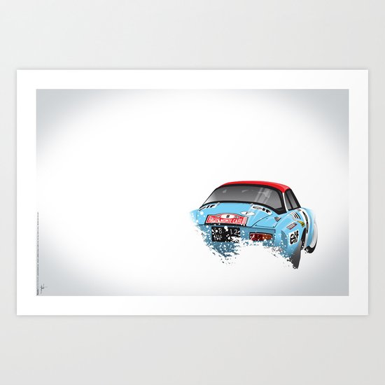 Jean-Pierre Nicolas-Vincent Laverne, Renault Alpine A110, 1975 Rally Monte Carlo Art Print